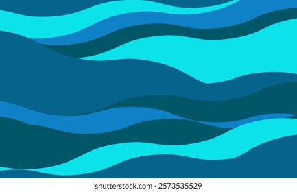 Abstract ocean wave pattern in calming blue tones.  Perfect for website backgrounds, mobile app design, or print projects needing a tranquil and modern aesthetic.  Versatile and visually appealing.