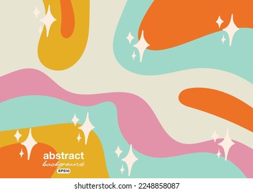 onda oceánica abstracta con estreno gruavy arte moderno estilo 1960-1970 fondo de tecnología para banner publicitario, folleto, página web, portada de cuaderno vectorial eps.