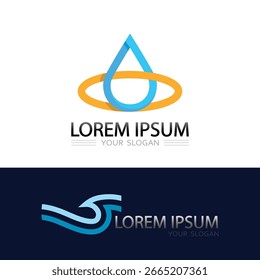 Abstraktes Ozeanwellen-Vektorsymbol-Design für sauberes und professionelles Business-Branding