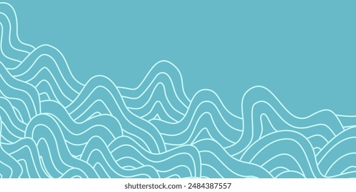 abstract Ocean Waves background. wave ocean background. abstract sea ripple, doodle wavy line background. sea and ocean ripple water background.