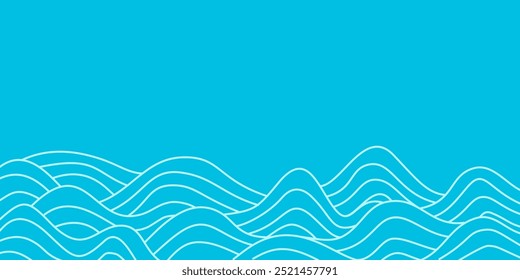 abstract Ocean Waves background. wave ocean background. abstract sea ripple, doodle wavy line background. sea and ocean ripple water background.