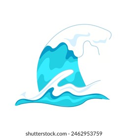 abstract ocean waves cartoon. light nature, beach texture, graphic color abstract ocean waves sign. isolated symbol vector illustration