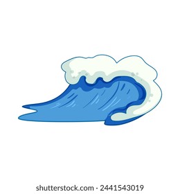 abstract ocean waves cartoon. summer line, surf texture, element river abstract ocean waves sign. isolated symbol vector illustration