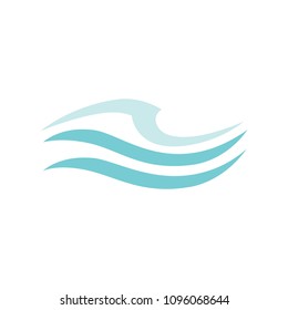 abstract ocean waves, logo