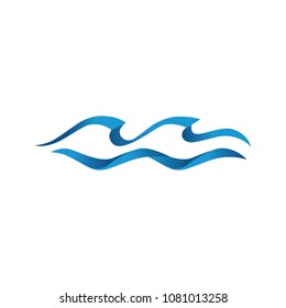 abstract ocean waves, logo element