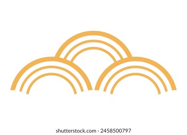Abstract ocean waves, seigaiha element illustration. Dragon Boat Festival, Mid Autumn Festival, Lunar New Year traditional clip art, card, banner, poster element. Asian style design, isolated vector.