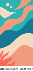 Abstract ocean-themed background with vibrant colors and fluid shapes. Perfect for creating a calming and modern design for your projects.