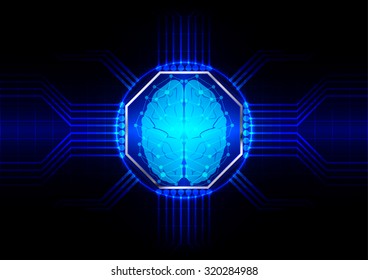 abstract octagon with circuit board vector background. illustration vector