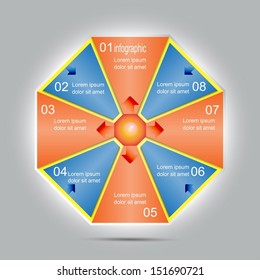 Abstract octagon concept banner template