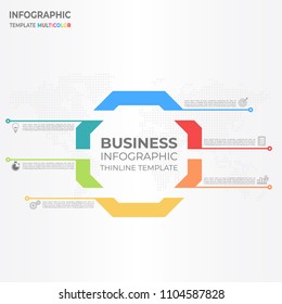 Abstract octagon infographic 6 options
