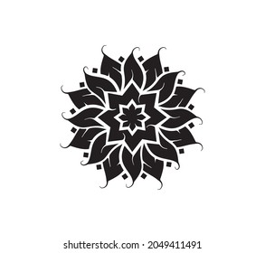 Resumen de flor octogonal y circular, adecuado para la plantilla del logotipo.