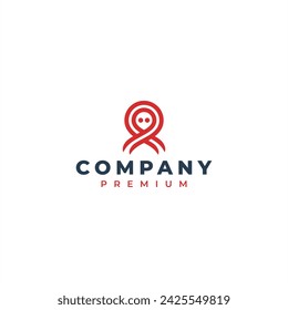 abstract octopus logo design vector