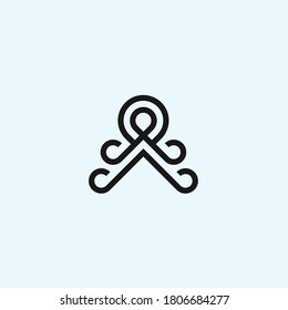abstract octopus logo. octopus icon