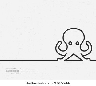 Abstract octopus vector background. For web and mobile applications, illustration template design, creative business info graphic, brochure, banner, presentation, concept poster, cover, booklet, document.