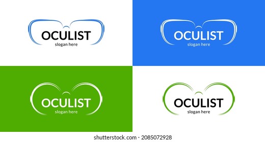 Abstract oculist logo.  Vector illustration.