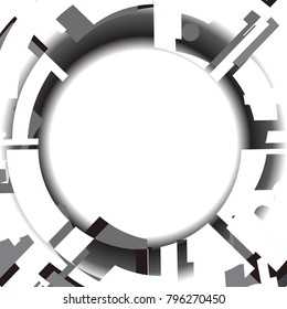 Abstract odd decorative frame design background with empty space vector