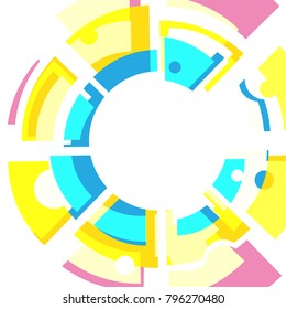 Abstract odd decorative frame design background with empty space vector