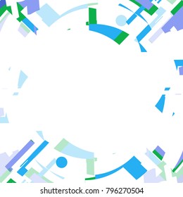 Abstract odd decorative frame design background with empty space vector