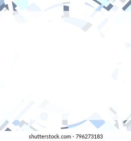 Abstract odd decorative frame design background with empty space vector
