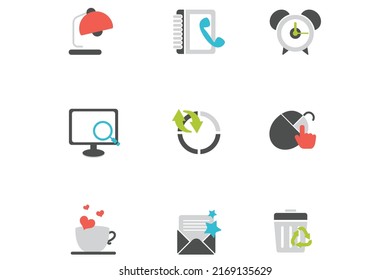 Abstract office icon design and symbol art