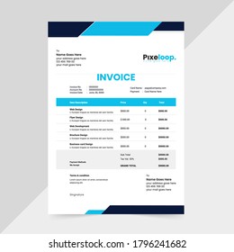 Abstract office invoice bill template design 