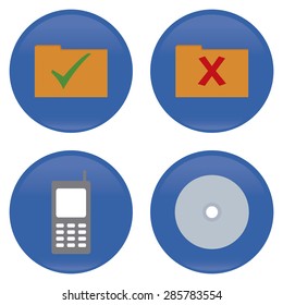 abstract office objects on a white background