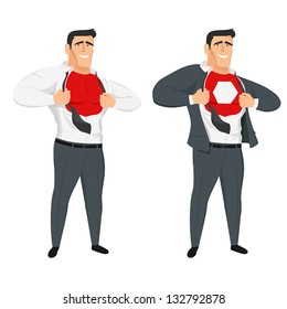 Abstract office worker superhero. EPS 10 (no transparency, no gradient mesh)