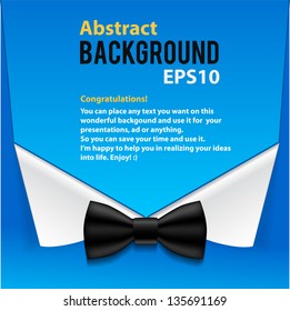 Abstract official paper elements blue background with place for text