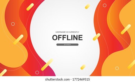 Abstract offline twitch banner design. - Vector 