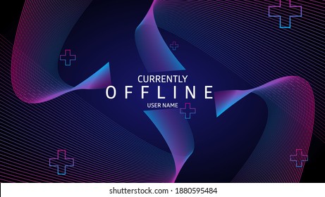 abstract offlone gaming banner background for streamer