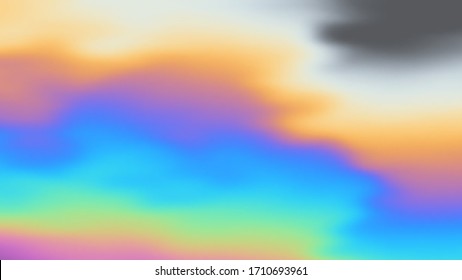 Abstract oil iridescent wallpaper. Colorful illustration. Painting background. Not trace, include mesh gradient. Vector EPS10