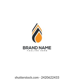 Abstract oil logo design. Flat vector logo design template element.