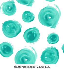 Abstract oil painted seamless pattern with mint circles, design element. Can be used for invitations, greeting cards, scrapbooking, print, gift wrap, manufacturing