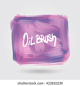 Abstract oil painting brush frame Hand drawn paint brushes background. Pastel color palette.