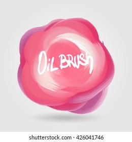 Abstract oil painting brush frame Hand drawn paint brushes background. Pastel color palette.