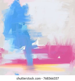 Abstract oil painting seamless pattern. Hand drawn paint brushes background. Print for fashion, decor, wrapping.