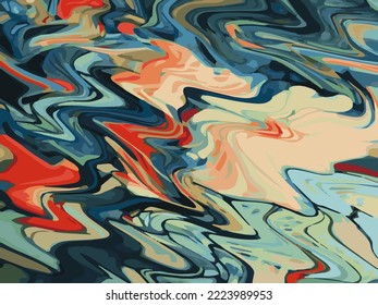 Resumen del fondo de imagen vectorial de pintura al óleo. Óleo sobre textura de tela. Dibujo manual de pintura al óleo. Textura de color. fragmento de obra de arte. Pintura de pincel. Arte moderno.