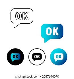 Resumen Aceptar Ilustración de Icono de mensaje