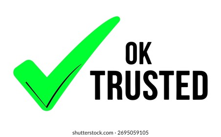 Abstract OK TRUSTED stamp mark design background