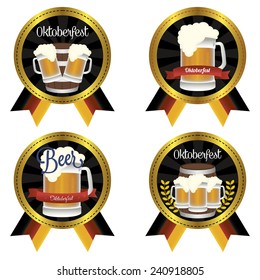 abstract oktoberfest objects on a white background