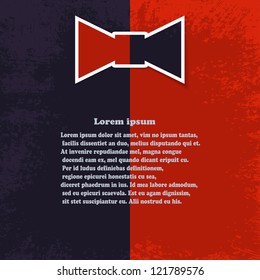 Abstract old background with bow tie. eps10