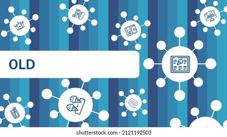 Abstract old background. Medical word with icons. Medical concept. Vector illustration. Health care