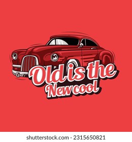 Abstract  old classic car Logo Design Template