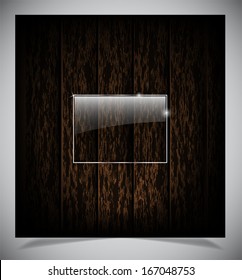 Abstract old dark wood background, Vector illustration.