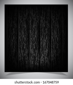 Abstract old dark wood background, Vector illustration.