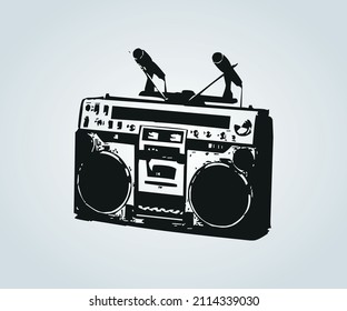 Abstract old sound element for playing music