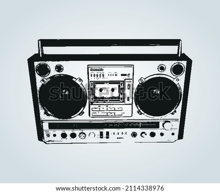 Abstract old sound element for playing music