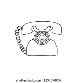 Abstract old telephone