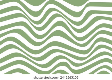Abstrakte Olivenfarbe Geometrische kreative Horizontale Wellenmuster