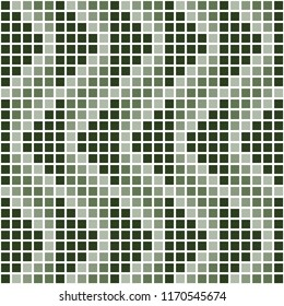 abstract olive green square pixel mosaic background.
